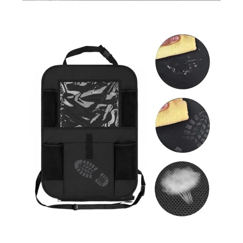 Kids Tablet With Accessories - Auto-Rücksitz-Organizer mit 10 Aufbewahrungstaschen und Touchscreen-Tablet-Halterung,