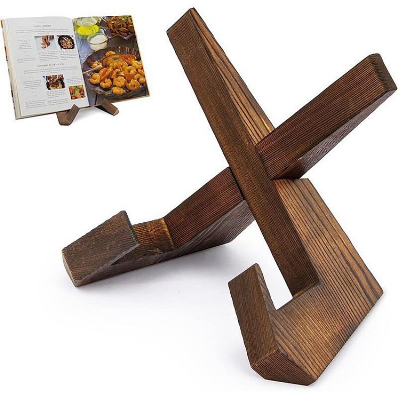 Tablet Accessories For Reading - Hölzerner Dokumentenständer mit Verstellbarem Winkel, Kochbuchhalter,