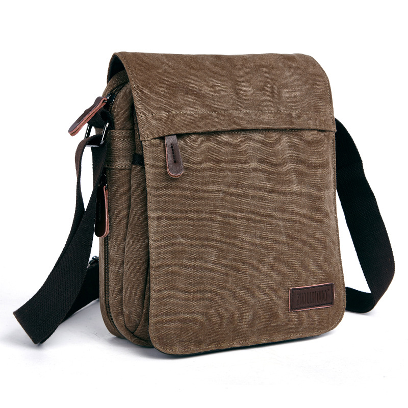 Tablet Shoulder Bag - Lässige Herren-Umhängetaschen Vintage Canvas Mode Reißverschluss