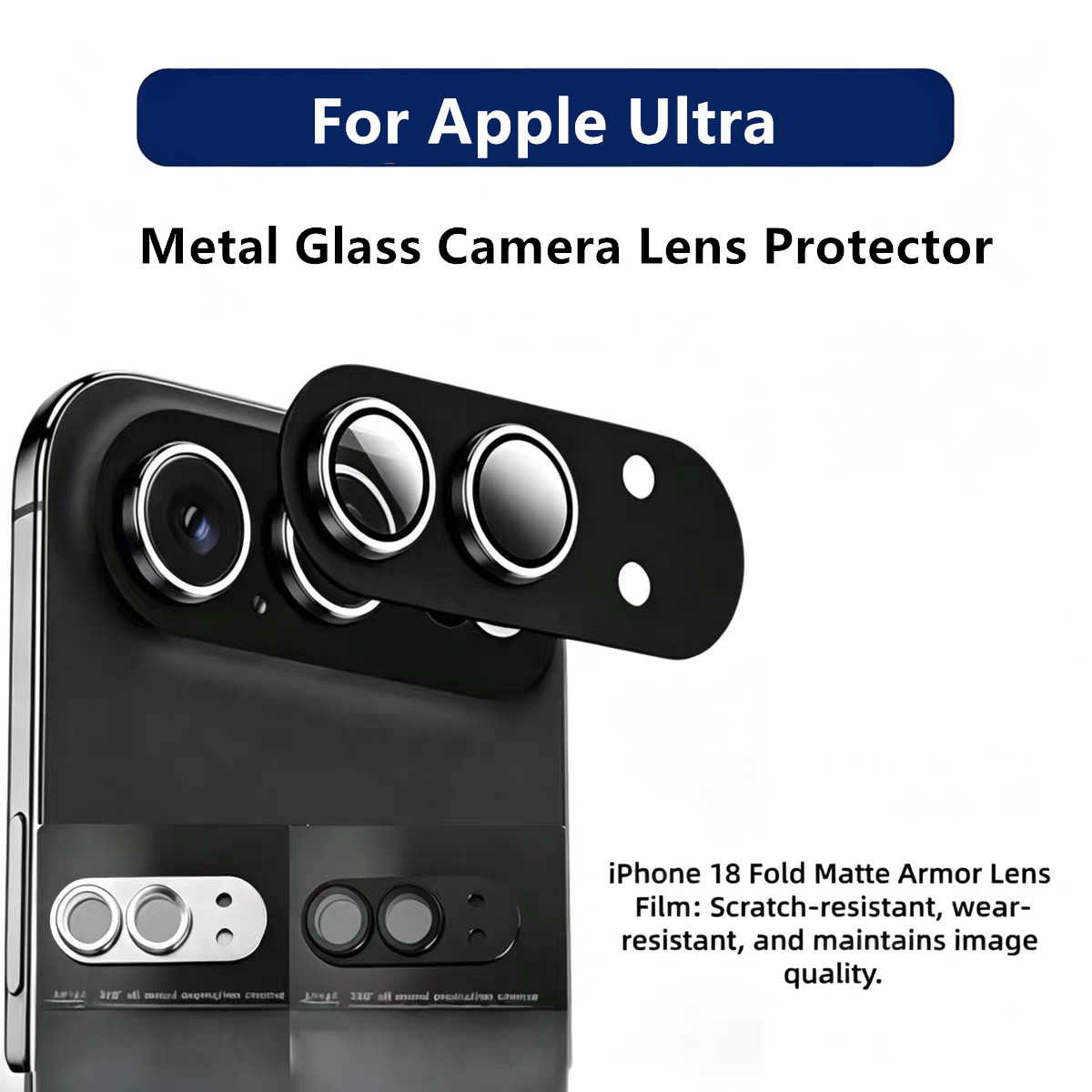 Screen Protector Matte - Matte Camshield Aluminium Metall Kamera-Rahmenschutz für