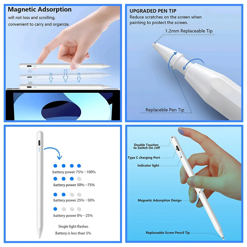 Für Apple Pencil 2 1 Palm Reje – Tablet Pencil Accessories Bewertung und Preis